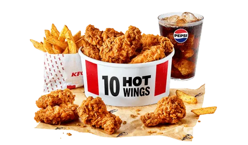 Hot Wings Meal 10 pc