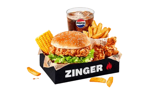 Zinger Box Meal with 2 Hot Wings