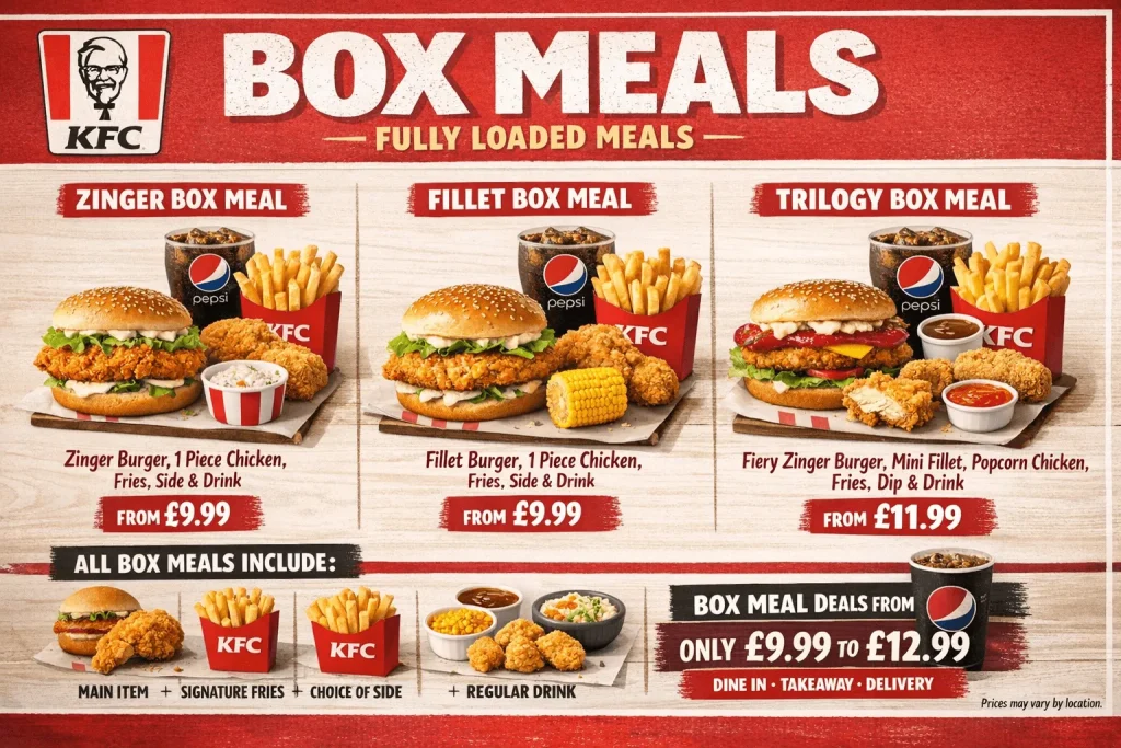 KFC Box Meals UK