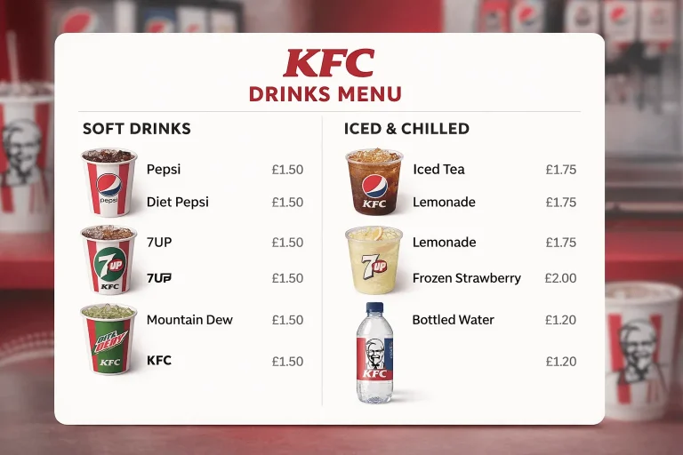KFC Drinks Menu