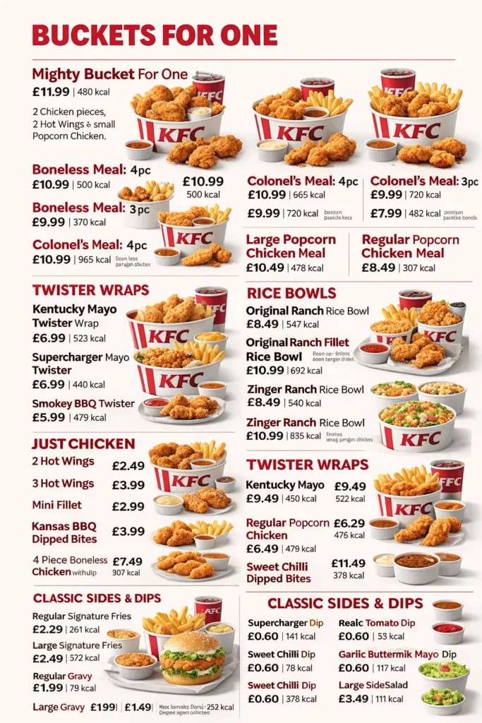 KFC Menu UK
