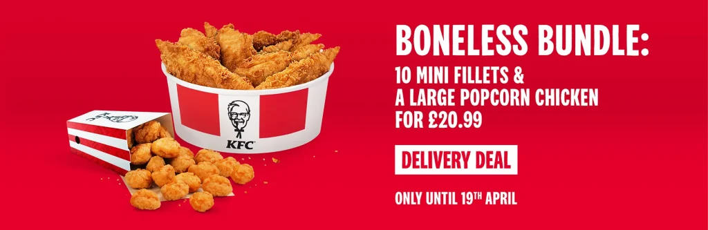 10 MINI FILLETS & LARGE POPCORN CHICKEN FOR £20.99