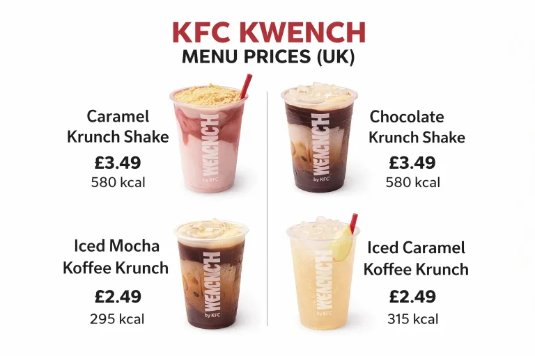 KFC Kwench Menu Prices