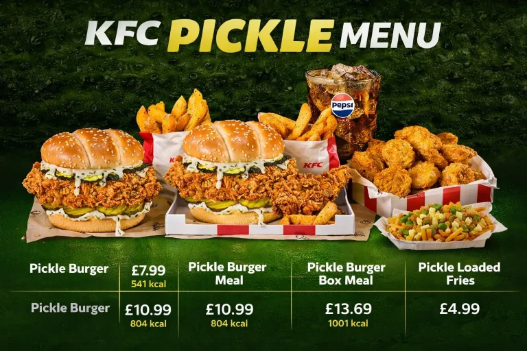 KFC Pickle Menu