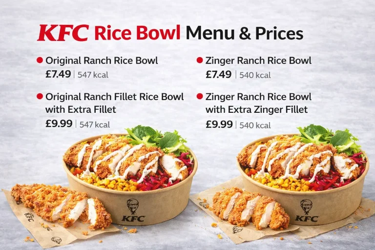 KFC Rice Bowl Menu Prices