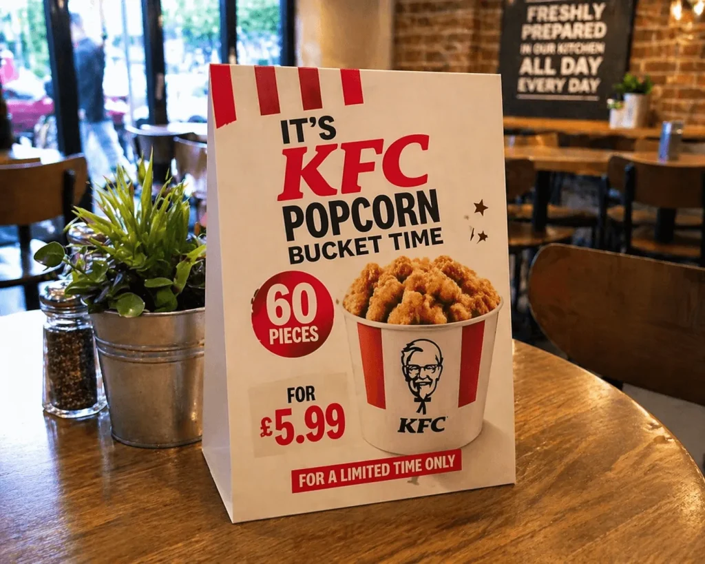 KFC 60 Piece Popcorn Chicken Bucket Deal
