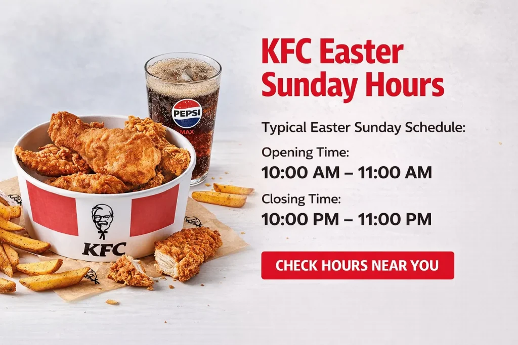 is kfc open on easter sunday