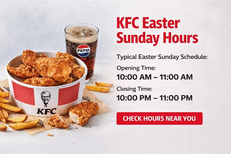 is kfc open on easter sunday